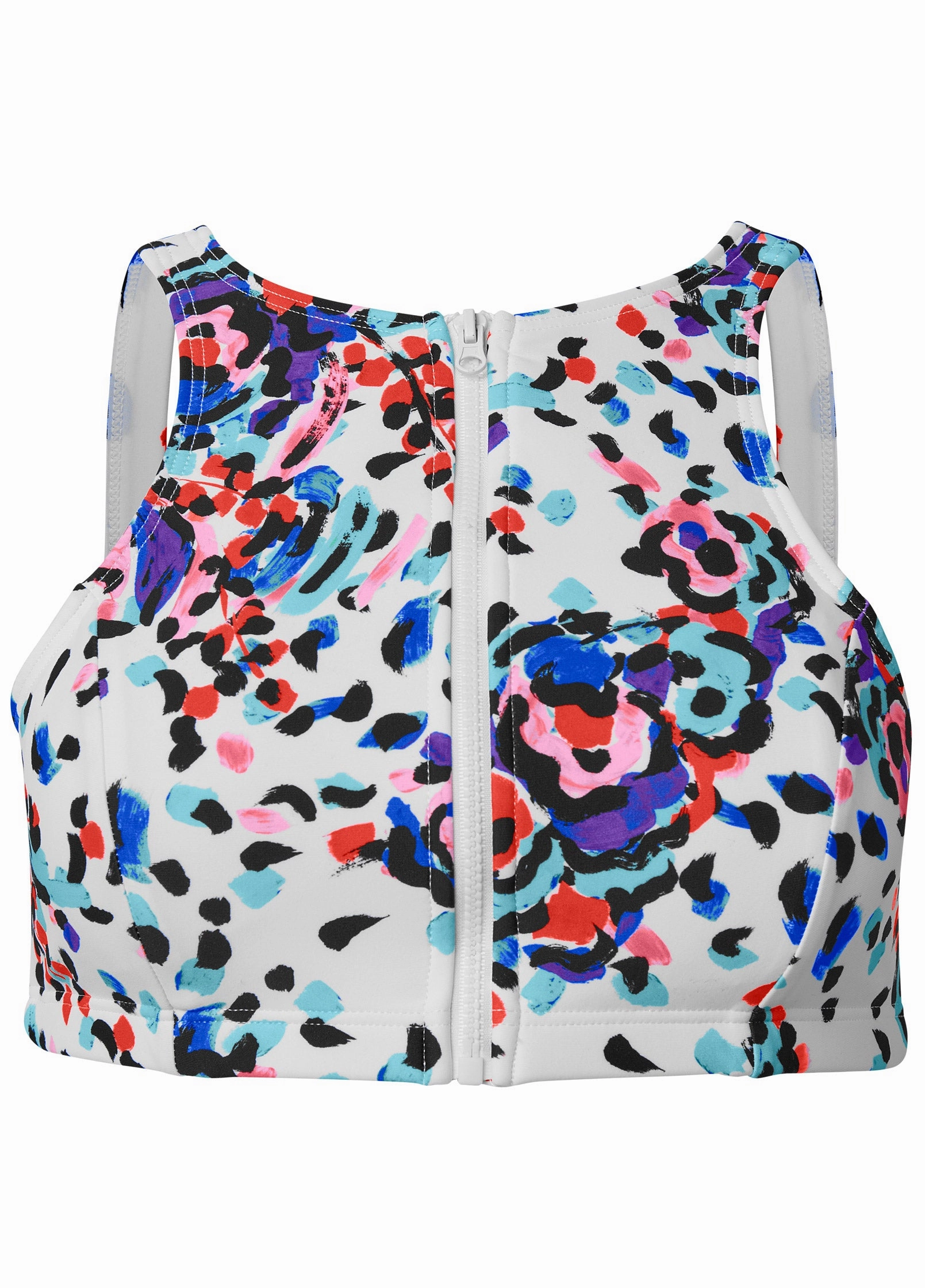 High-Neck Zip-Up Bikini Top - Bloom Beauty
