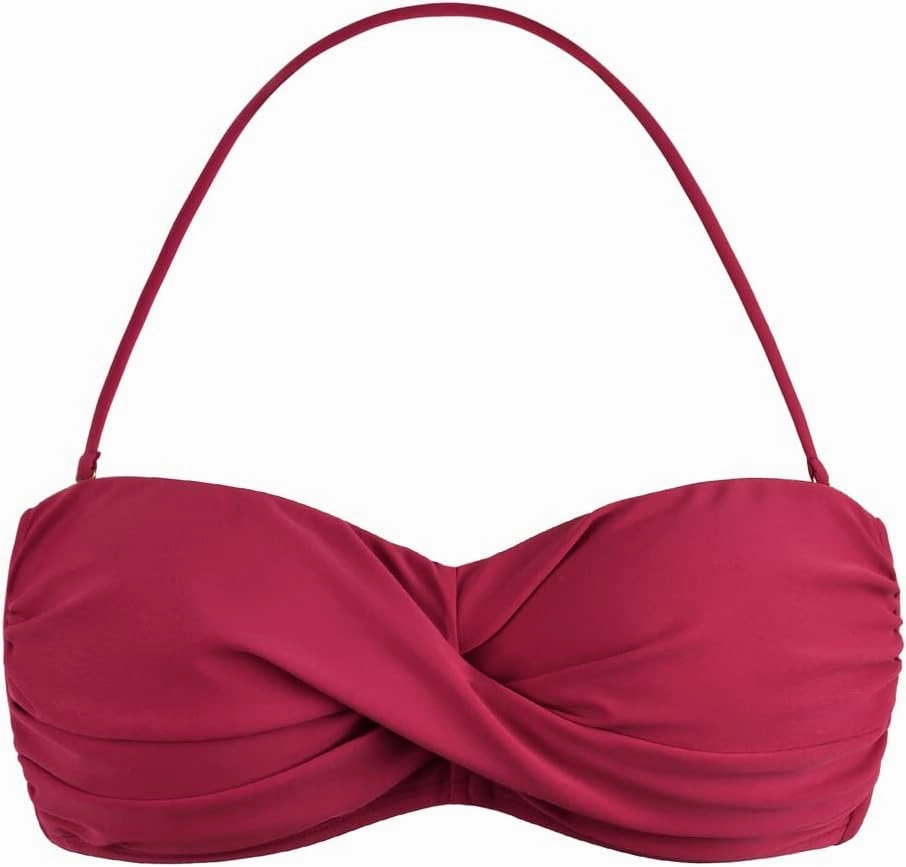 Hilor Women's Strapless Bandeau Bikini Top Halter Swimsuits Twist Push Up Bathing Suits Swim Tops