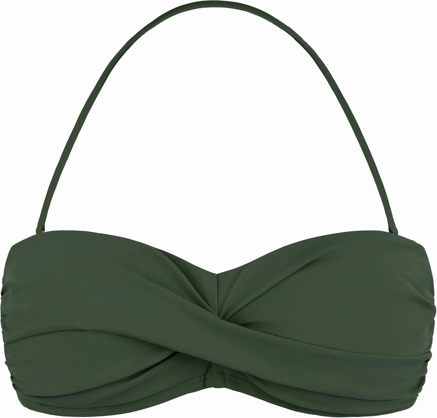 Hilor Women's Strapless Bandeau Bikini Top Halter Swimsuits Twist Push Up Bathing Suits Swim Tops