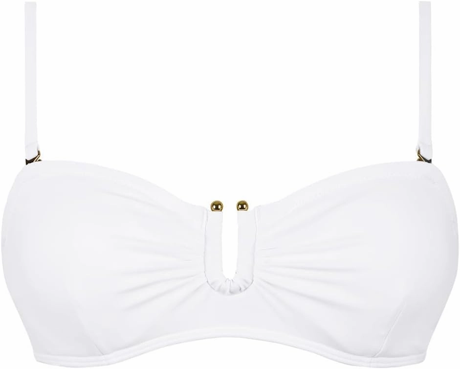 Hilor Women's Underwire Bikini Tops A-C Cup Push Up Supportive Swimsuit Top Bandeau Bathing Suit Swim Tops