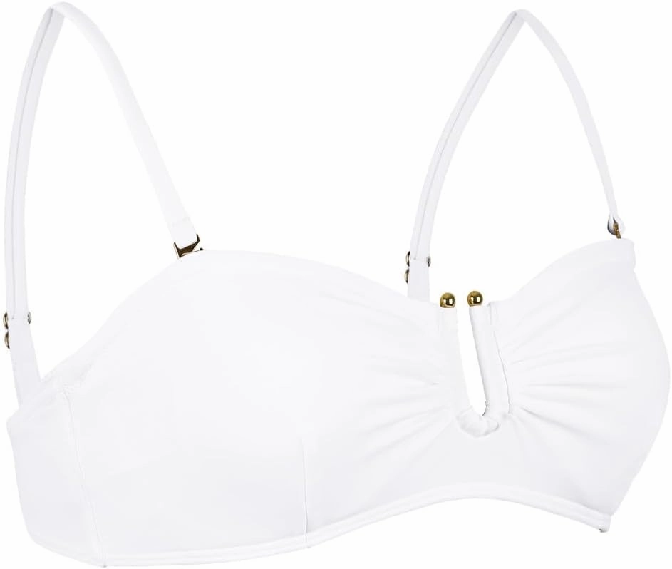 Hilor Women's Underwire Bikini Tops A-C Cup Push Up Supportive Swimsuit Top Bandeau Bathing Suit Swim Tops