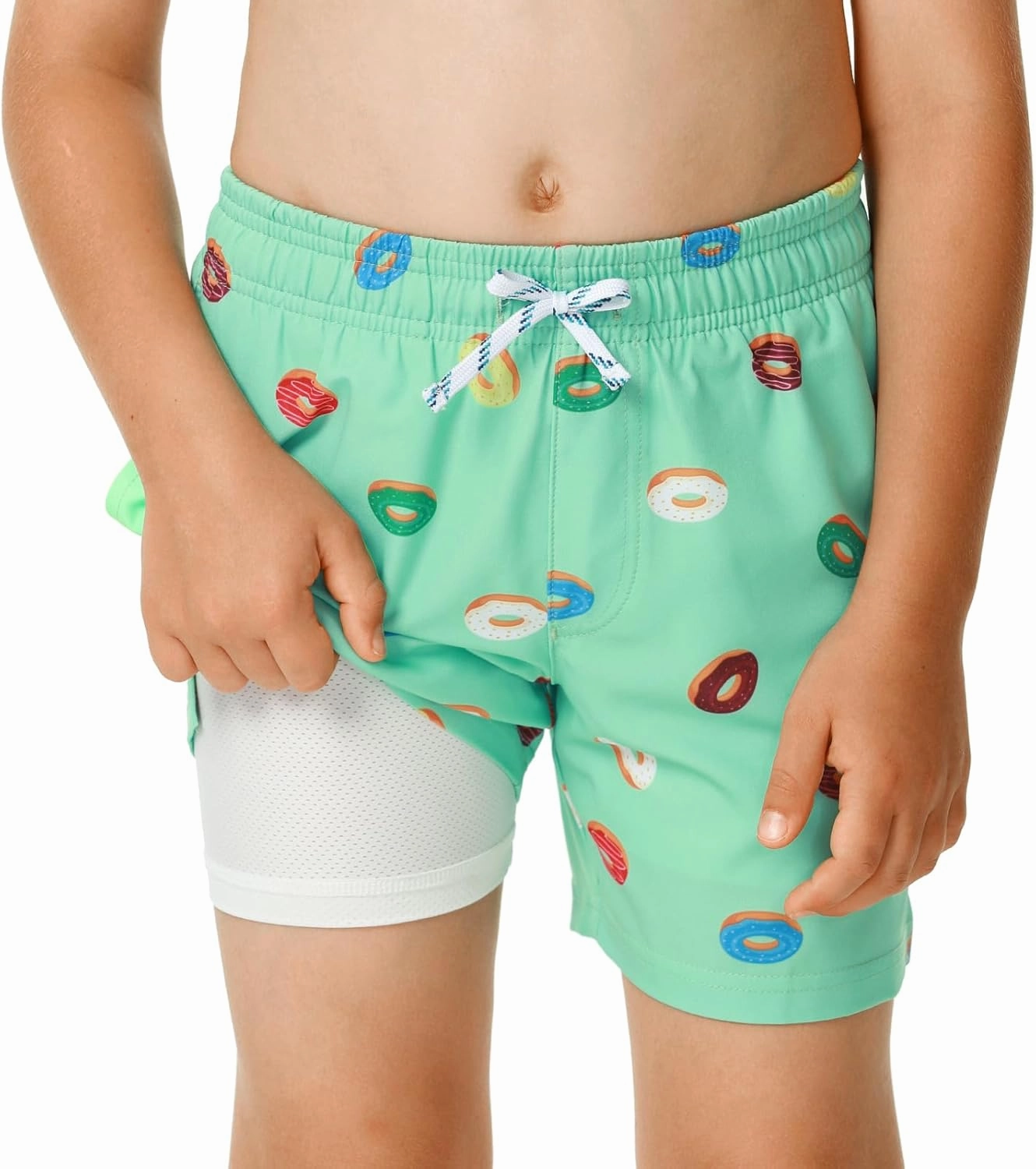 HODOSPORTS Boys Swim Trunks with Compression Liner Swimwear Bathing Suits Swim Shorts with Pockets