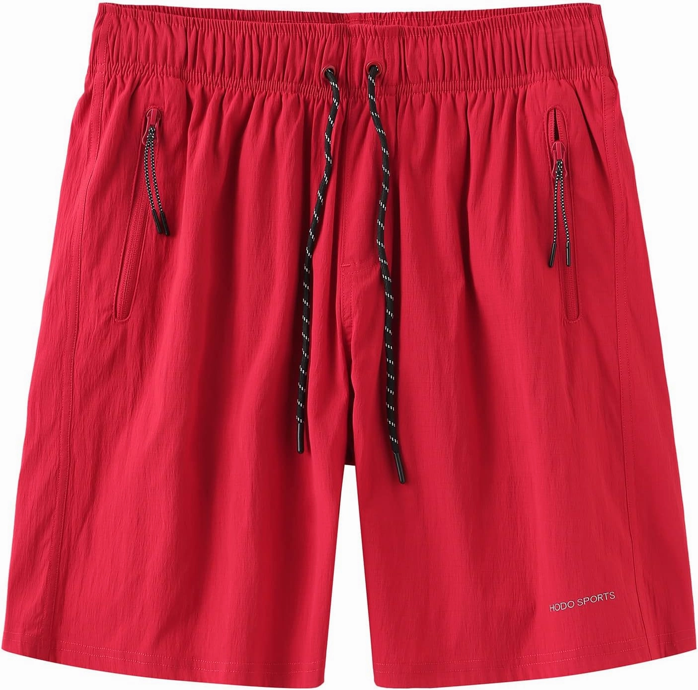 HODOSPORTS Mens No Liner Swim Trunks Quick-Dry with Zipper Pockets