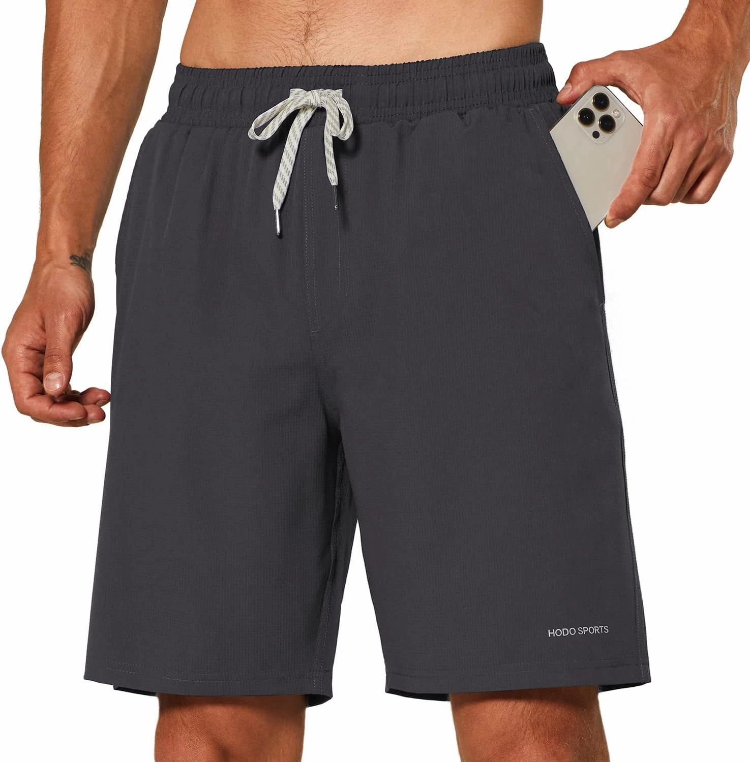 HODOSPORTS Mens Swim Trunks with Compression Liner 9 Inch Quick Dry Swim Shorts with Pockets Swim Suit