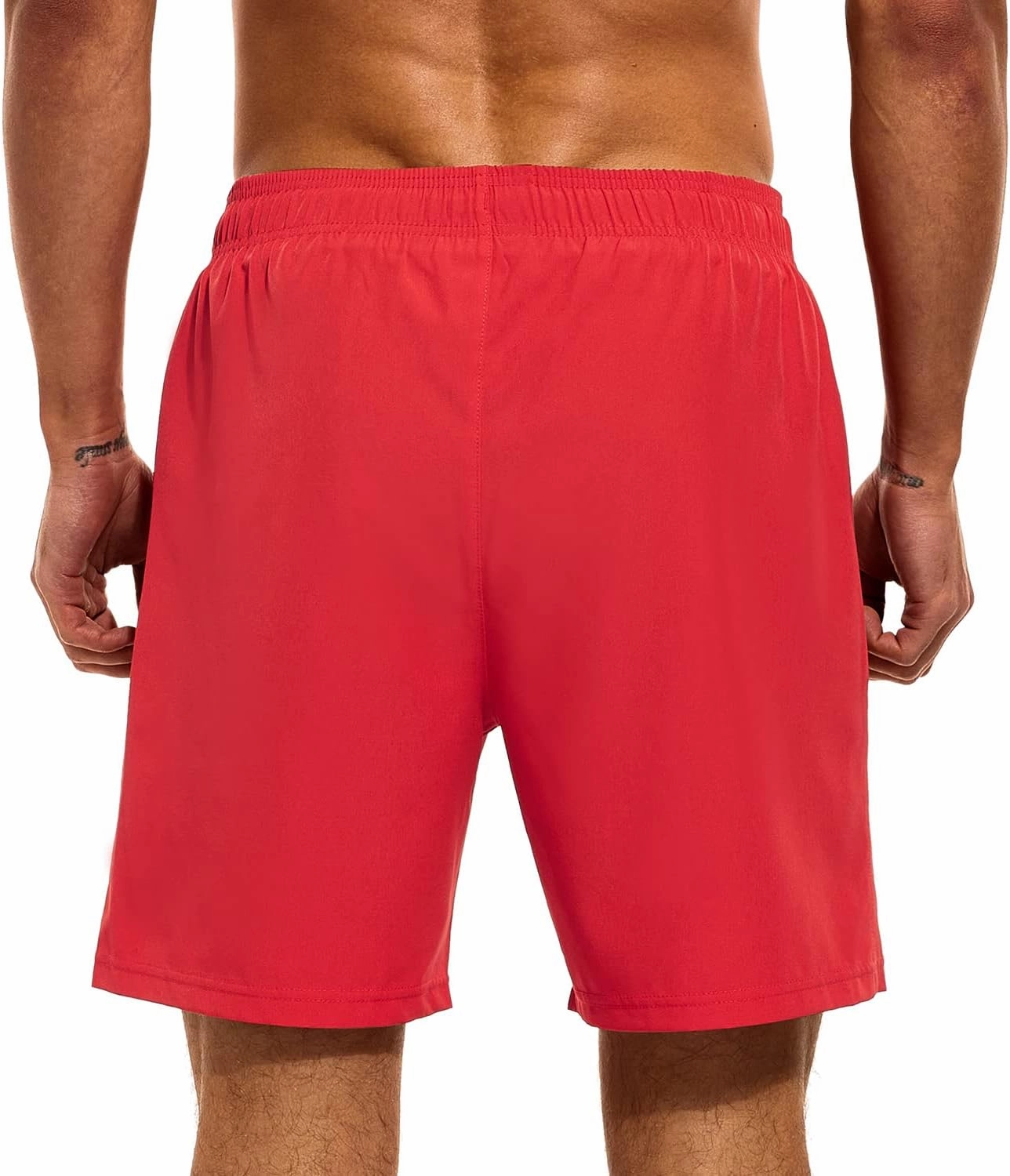 HODOSPORTS Mens Swimsuit Trunks 7" Quick-Dry Swim Shorts with Compression Liner and Zipper Pockets