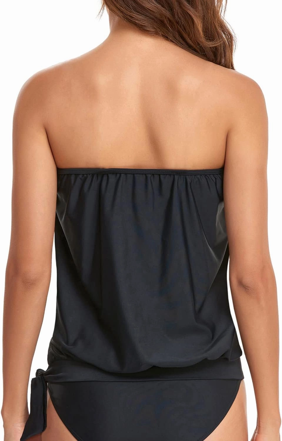 Holipick Strapless Tankini Tops for Women Swimwear Top ONLY Bandeau Bathing Suit Blouson Swimsuit No Bottom
