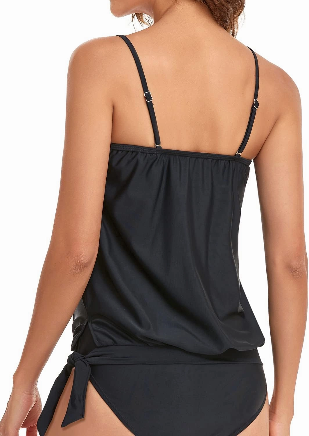 Holipick Strapless Tankini Tops for Women Swimwear Top ONLY Bandeau Bathing Suit Blouson Swimsuit No Bottom
