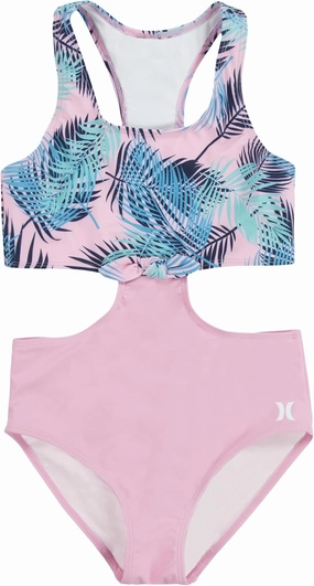 Hurley Girls' 1-Piece Cut Out Swim Suit
