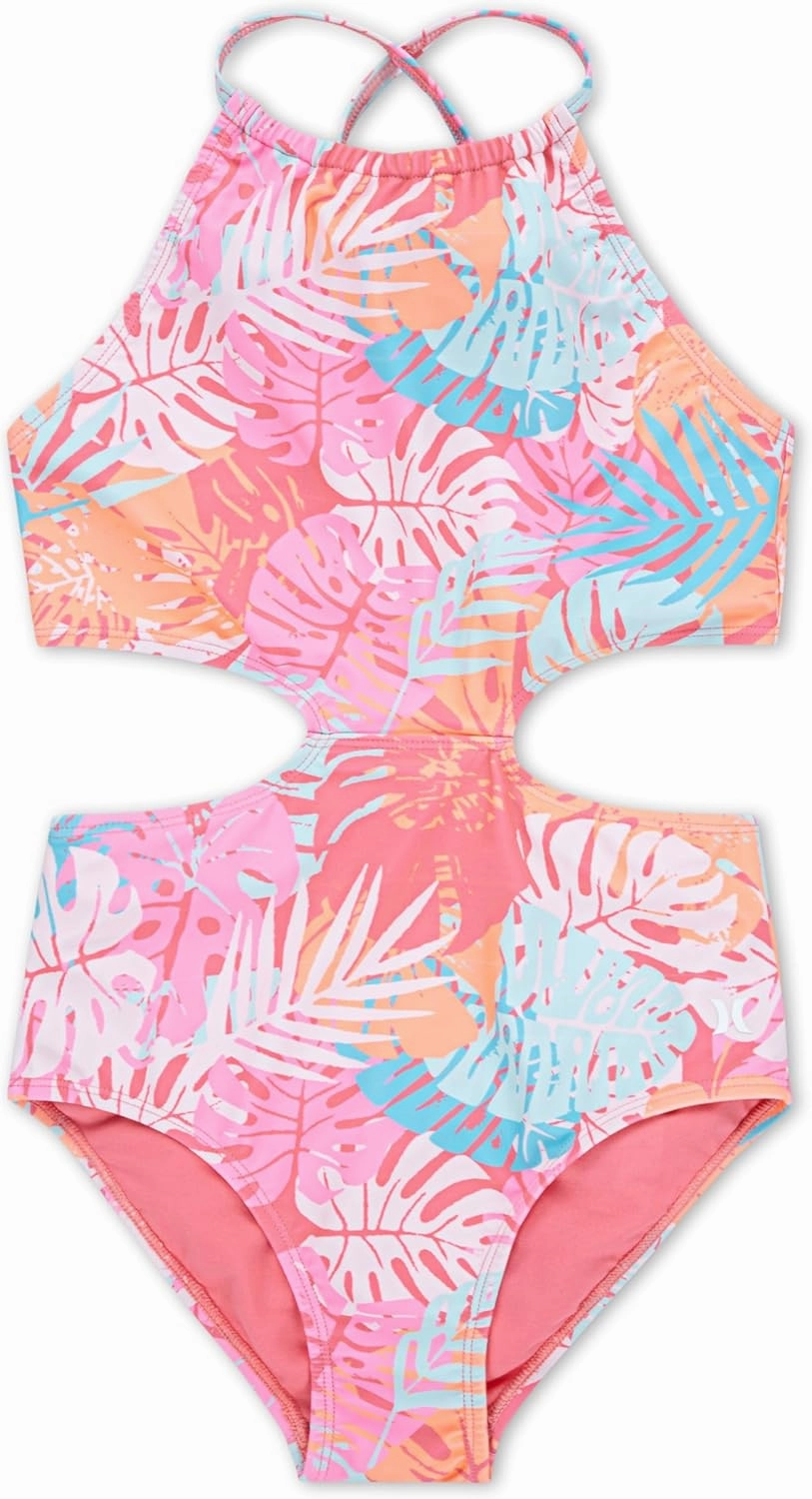 Hurley Girls' 1-Piece Cut Out Swim Suit
