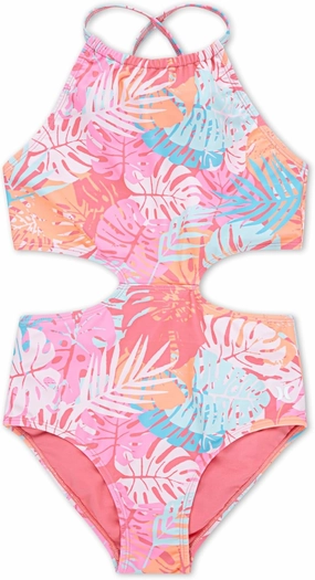 Hurley Girls' 1-Piece Cut Out Swim Suit