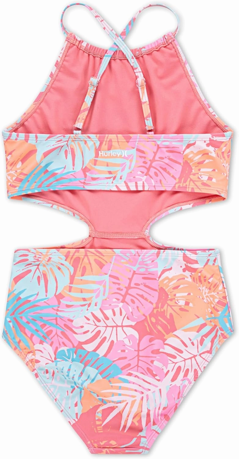 Hurley Girls' 1-Piece Cut Out Swim Suit
