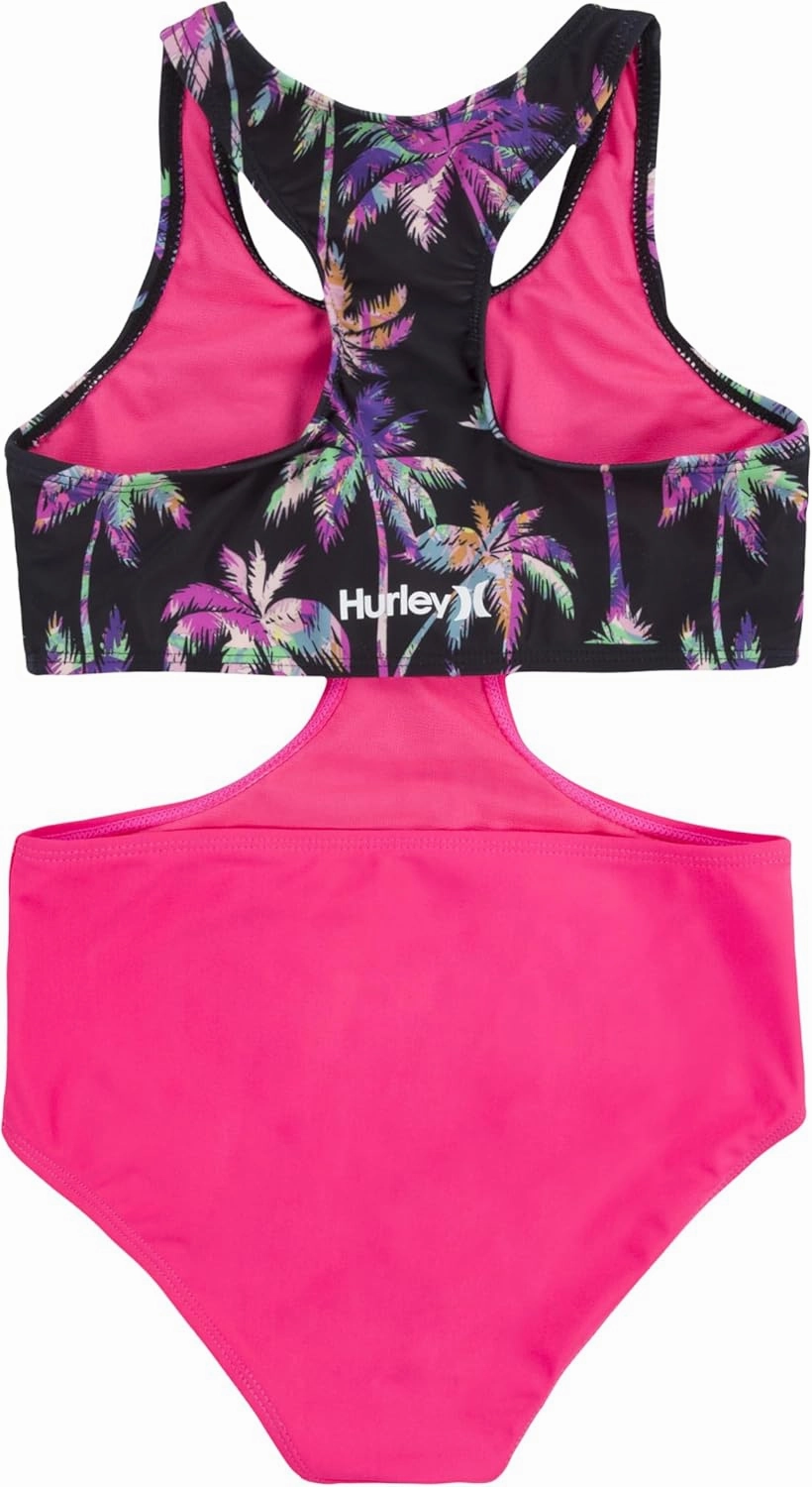 Hurley Girls' 1-Piece Cut Out Swim Suit