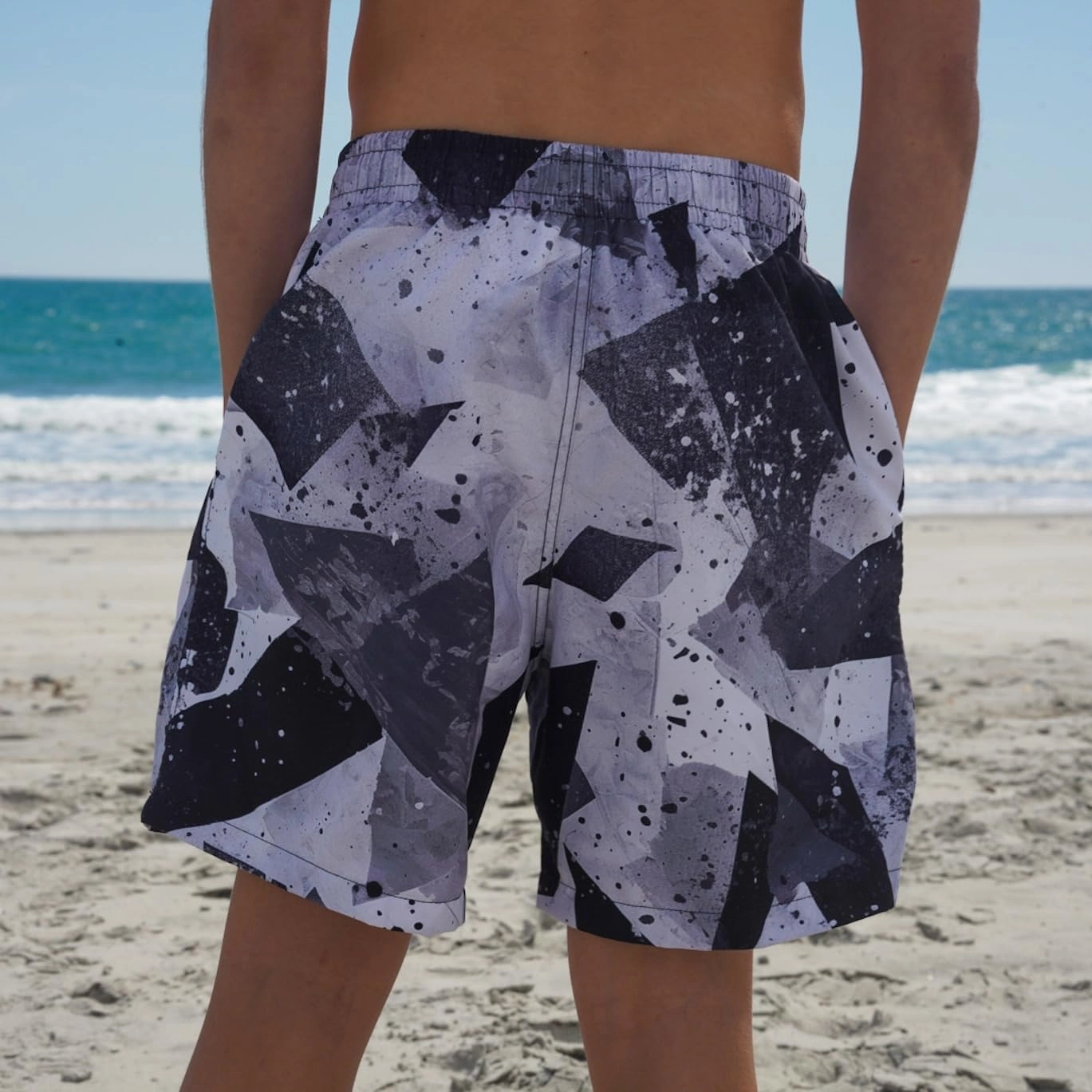 Idgreatim 5-16T Boys Swim Trunks with Compression Liner Summer Beach Quick Dry Swimsuit Bathing Suit