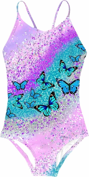 Idgreatim Girls One Piece Swimsuits Quick Dry Beach Swimwear Bathing Suit for Beach 3-12 Years