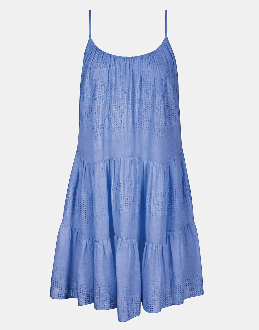 Island Nostalgia Mini Dress - Cornflower