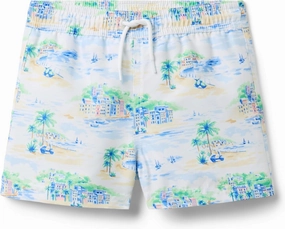 Janie and Jack Boys' Standard Printed Swim Shorts (Toddler/Little Big Kid)