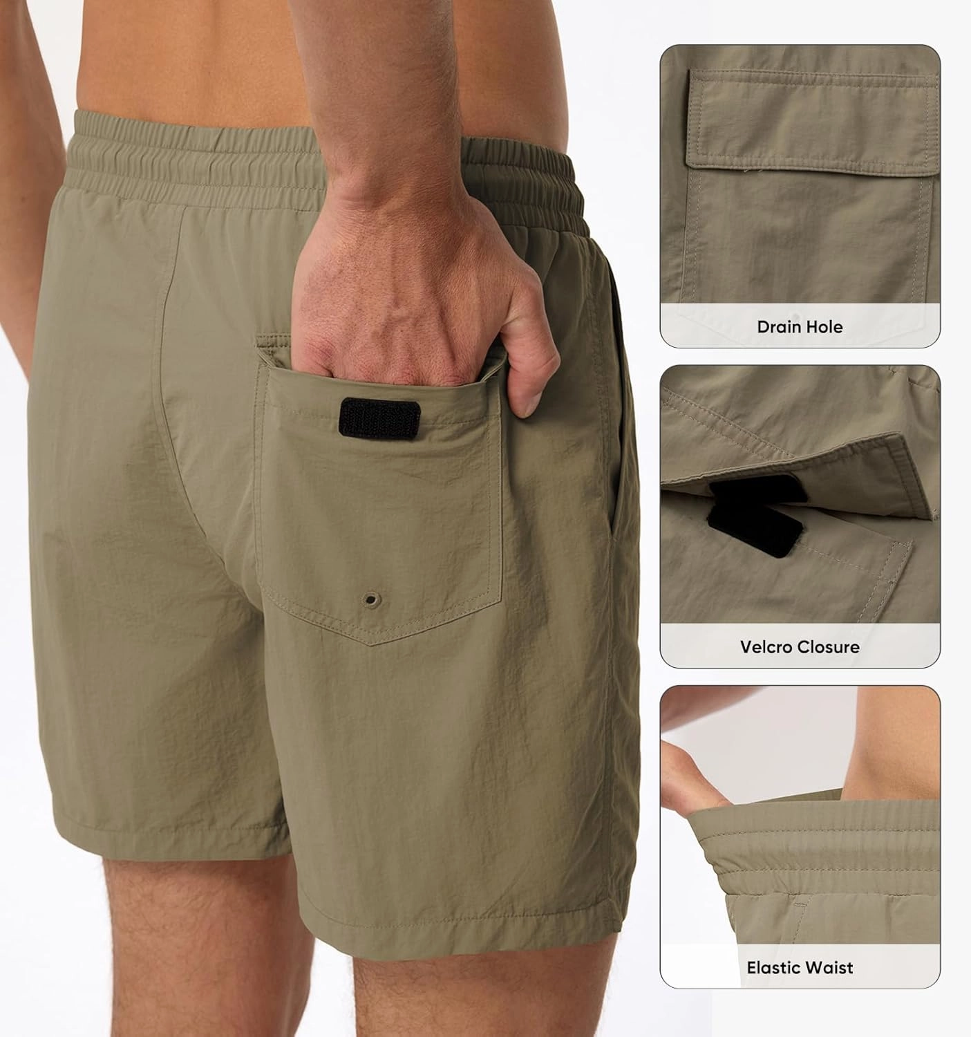 JMIERR Mens Swim Trunks with Mesh Lining Beach Swimming Shorts for Men Lightweight Swimwear Summer Sports Short