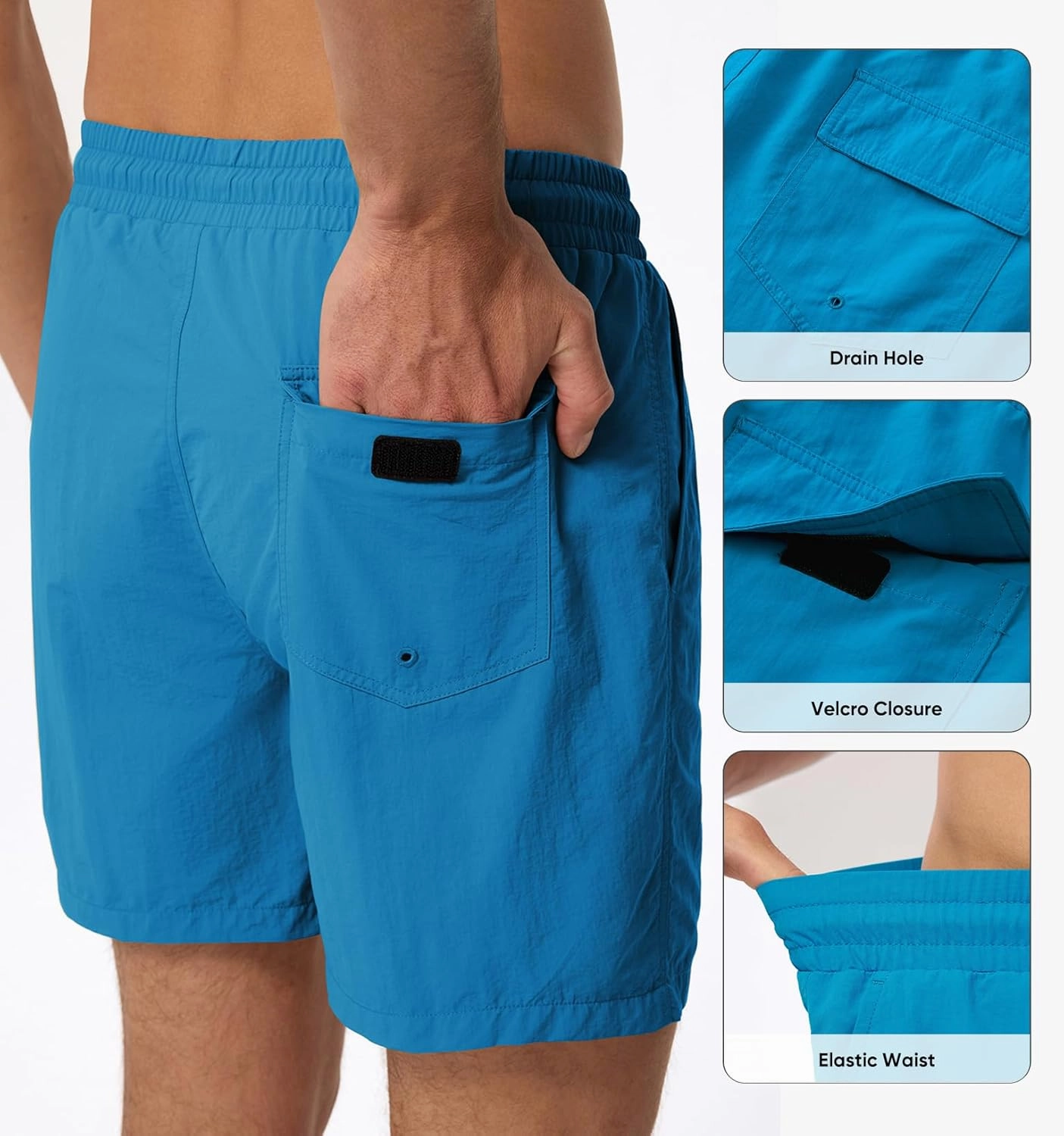 JMIERR Mens Swim Trunks with Mesh Lining Beach Swimming Shorts for Men Lightweight Swimwear Summer Sports Short