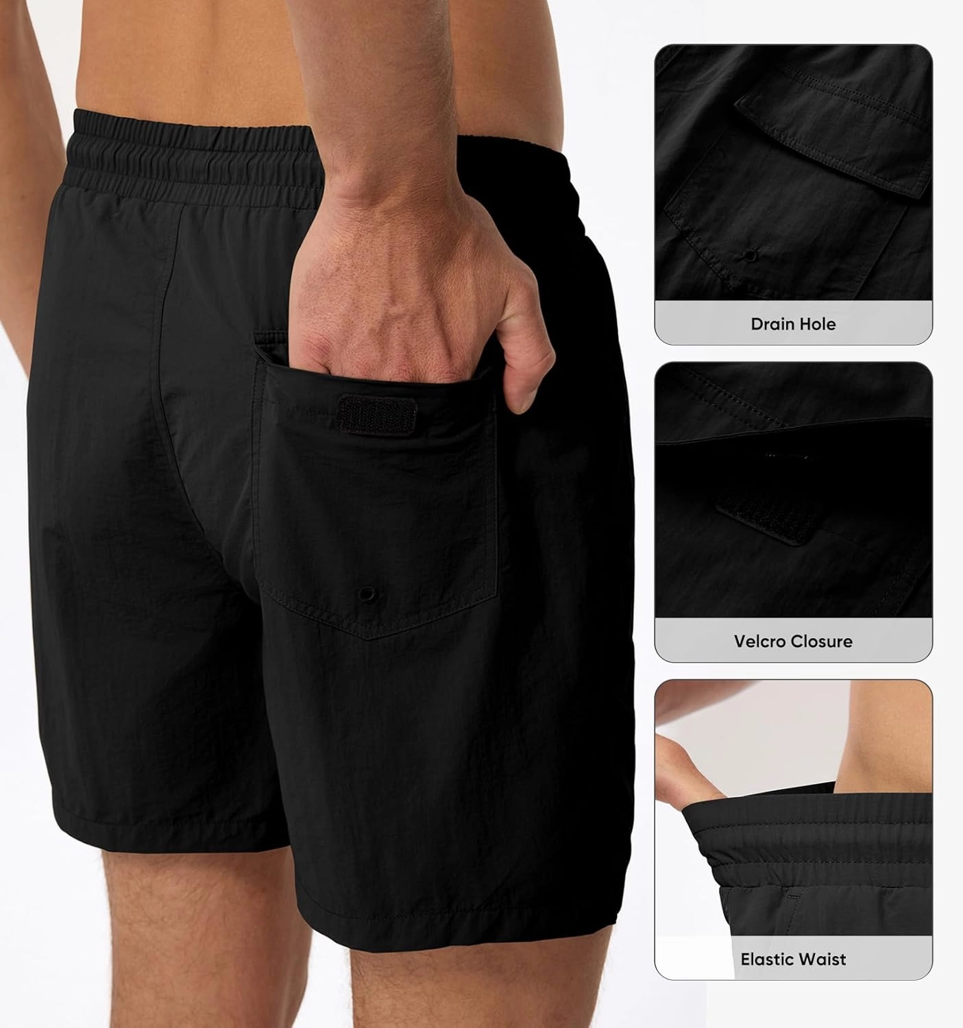 JMIERR Mens Swim Trunks with Mesh Lining Beach Swimming Shorts for Men Lightweight Swimwear Summer Sports Short