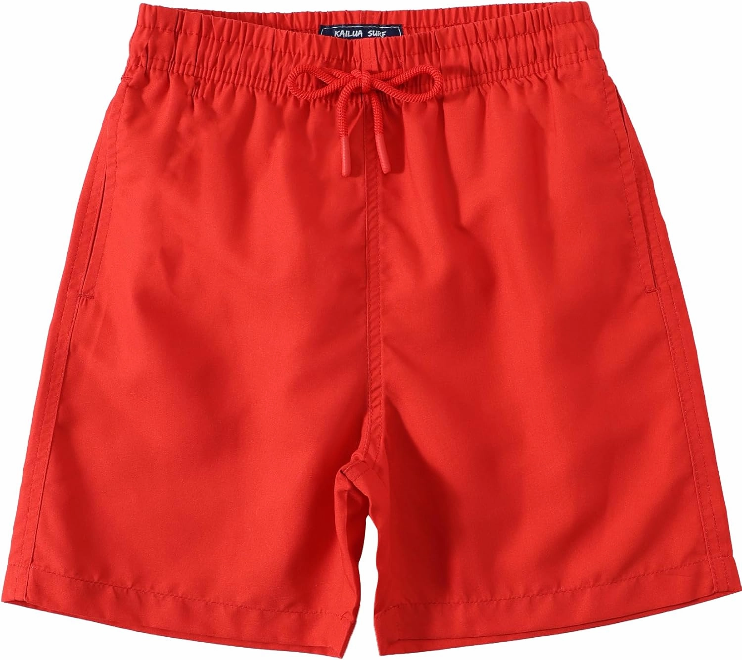 KAILUA SURF 2 Pack Boys Swim Trunks, High-Visibility Safety Colors and American Flag, Quick Dry Kids Shorts, Sizes 2T-16