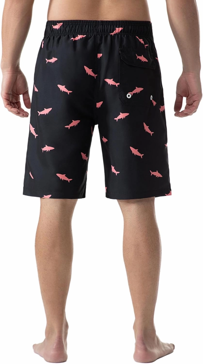 KAILUA SURF Mens Swim Trunks Long, Quick Dry Boardshorts, 9 Inches Inseam Bathing Suits with Mesh Lining