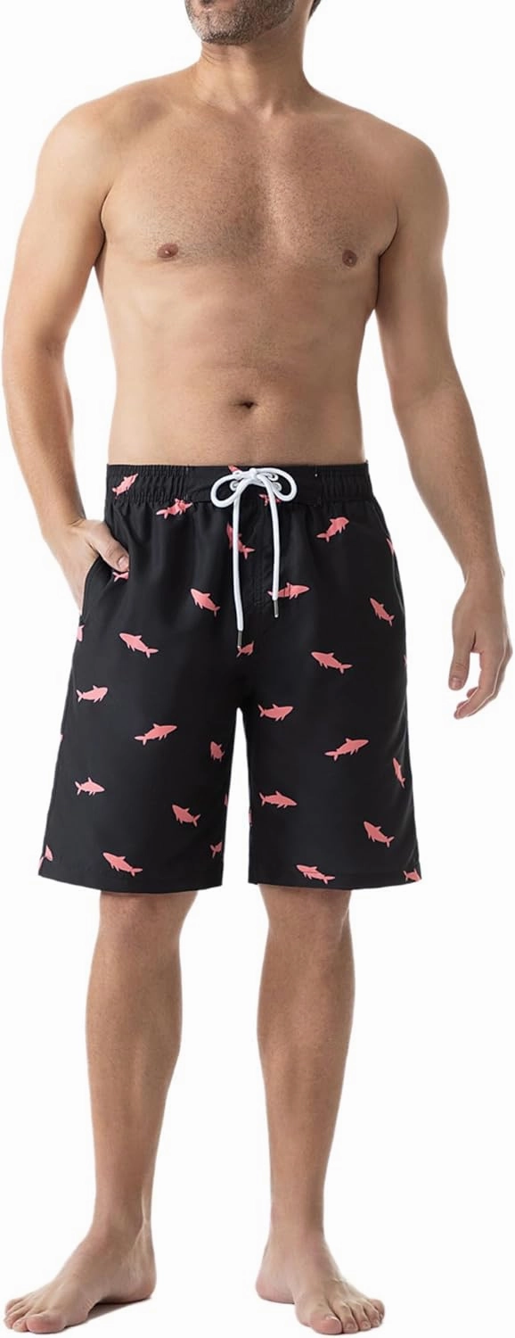 KAILUA SURF Mens Swim Trunks Long, Quick Dry Boardshorts, 9 Inches Inseam Bathing Suits with Mesh Lining