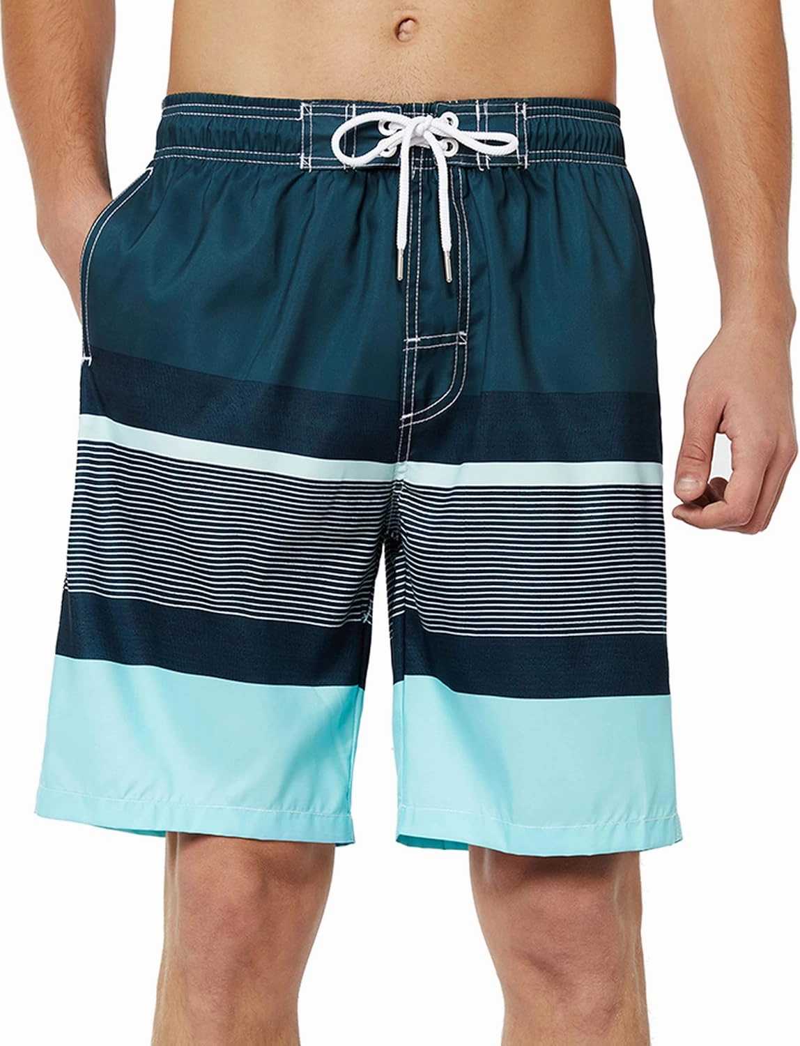 KAILUA SURF Mens Swim Trunks Long, Quick Dry Boardshorts, 9 Inches Inseam Bathing Suits with Mesh Lining