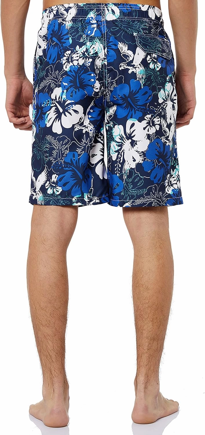 KAILUA SURF Mens Swim Trunks Long, Quick Dry Boardshorts, 9 Inches Inseam Bathing Suits with Mesh Lining