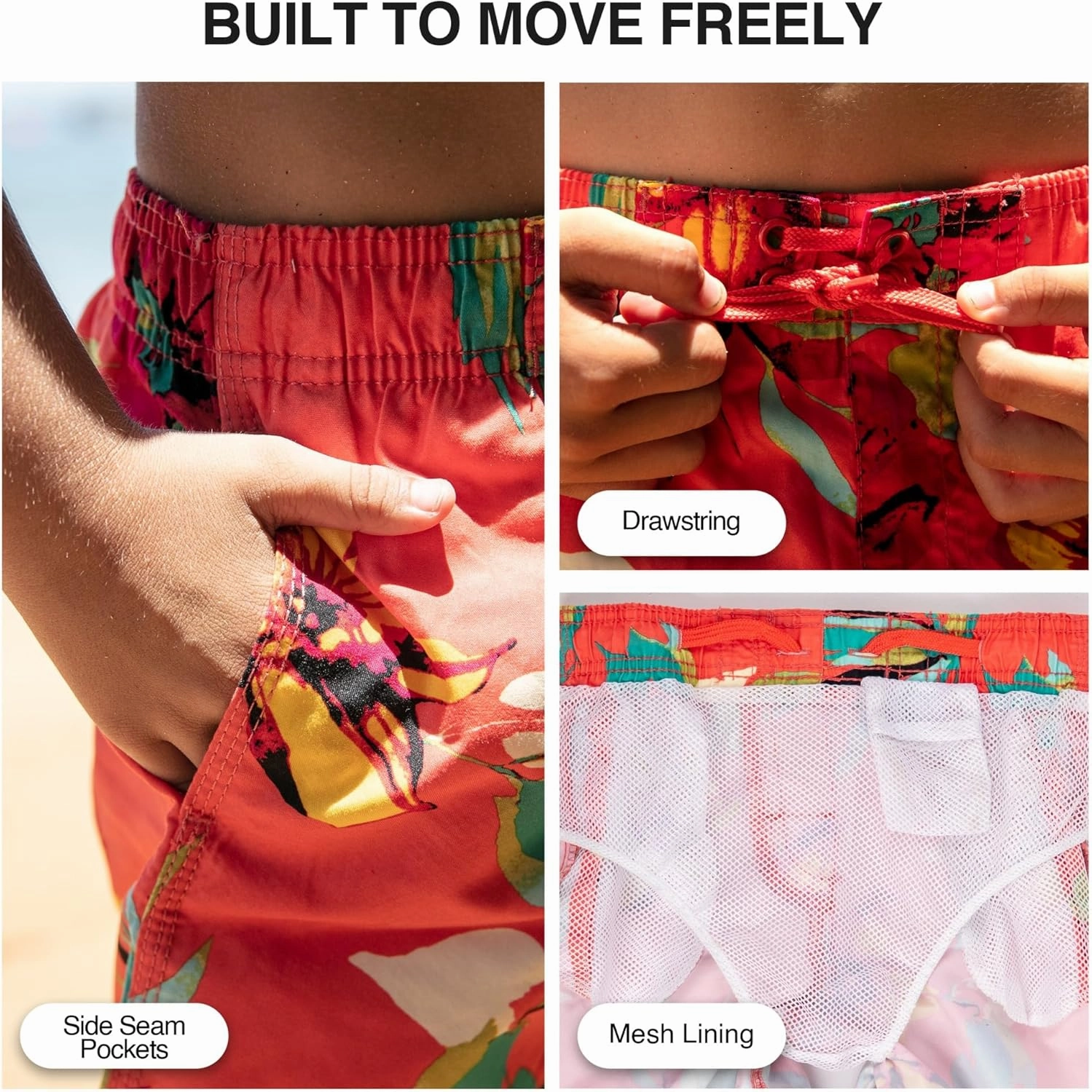 Kanu Surf Boys' Yolo Quick Dry UPF 50  Beach Swim Trunk