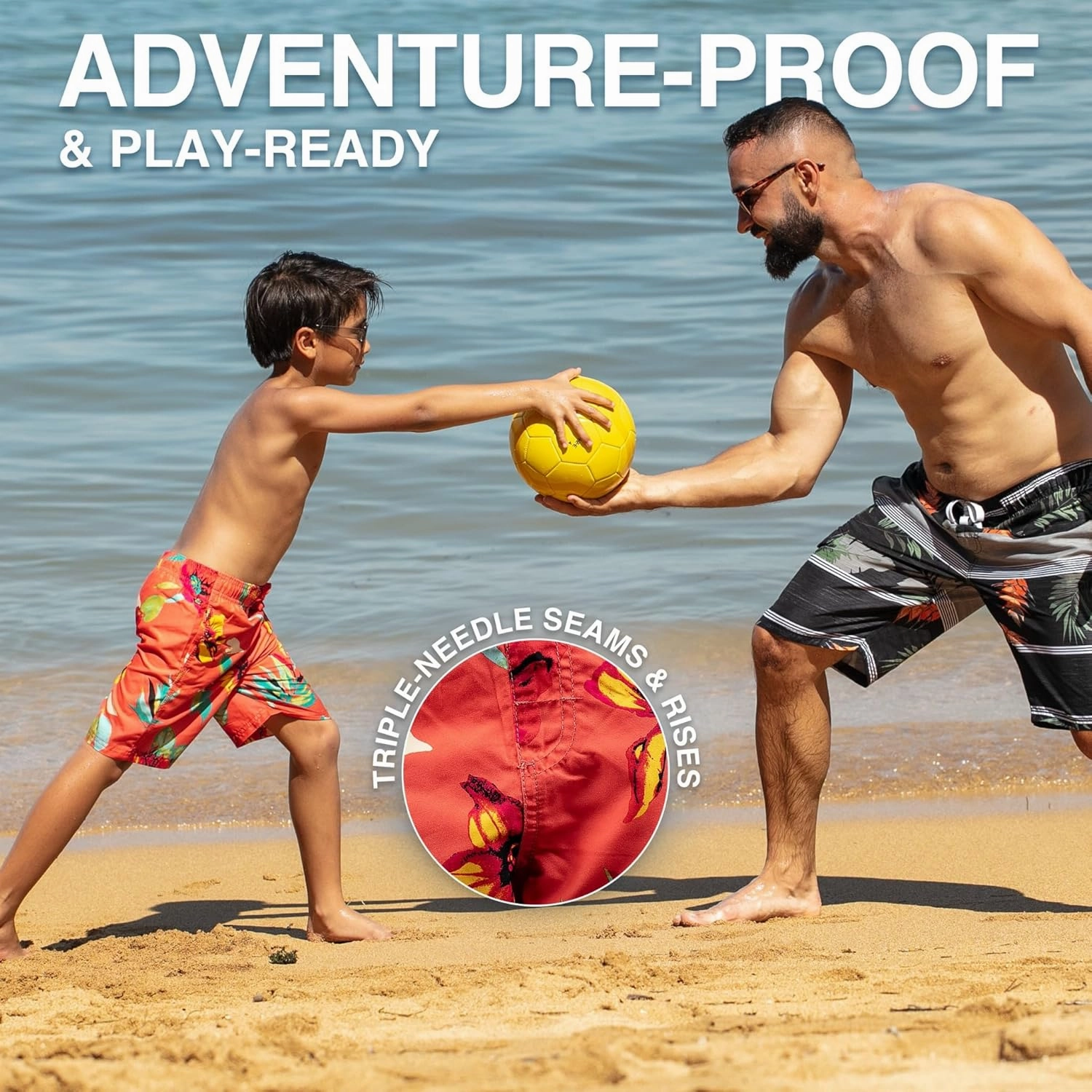 Kanu Surf Boys' Yolo Quick Dry UPF 50  Beach Swim Trunk