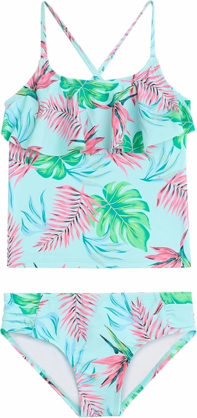 Kanu Surf Girls' Charlotte Flounce Tankini Beach Sport 2-Piece Swimsuit