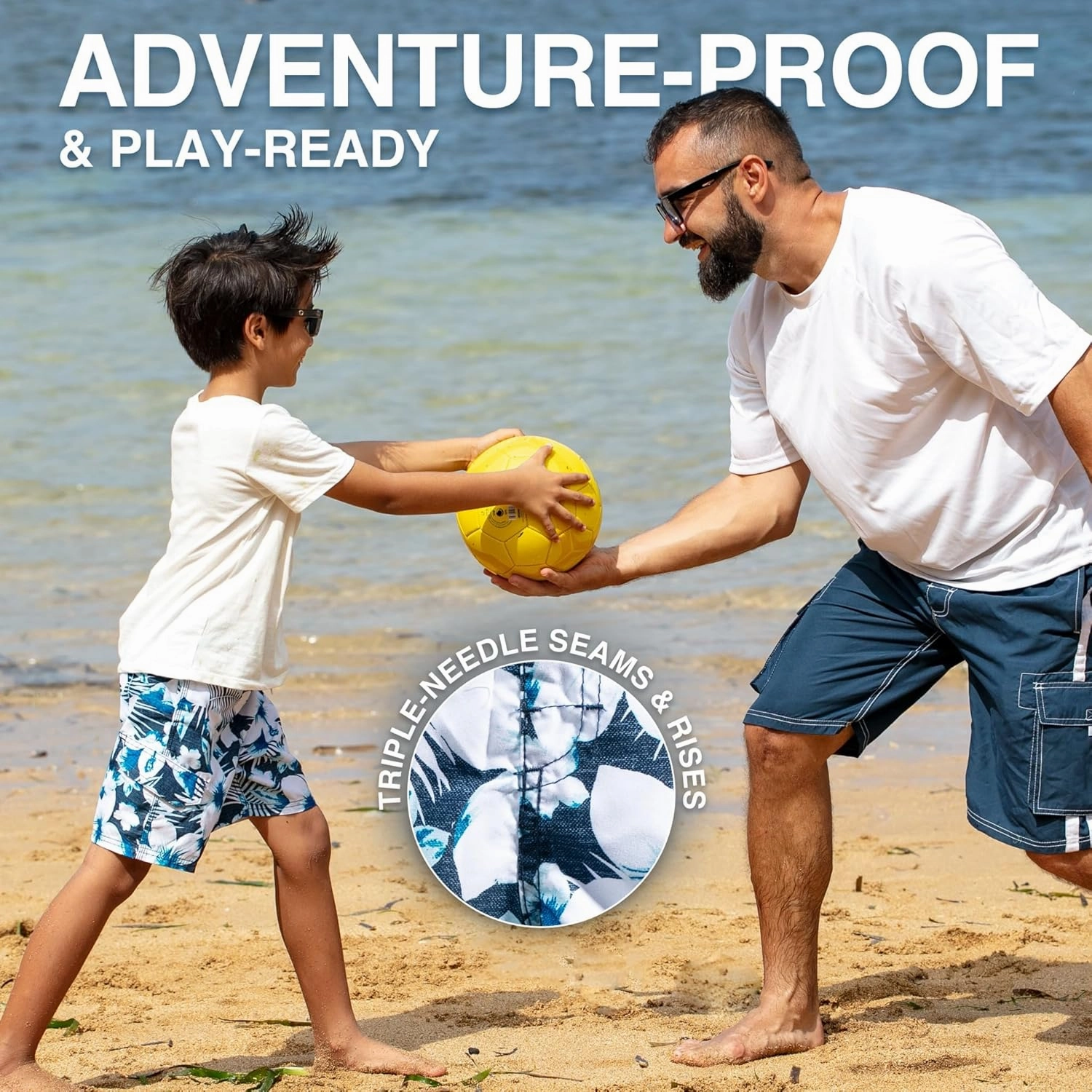 Kanu Surf Line Up Boys Swim Trunks with UPF 50  Sun Protection - Quick Dry Boys Swimsuit