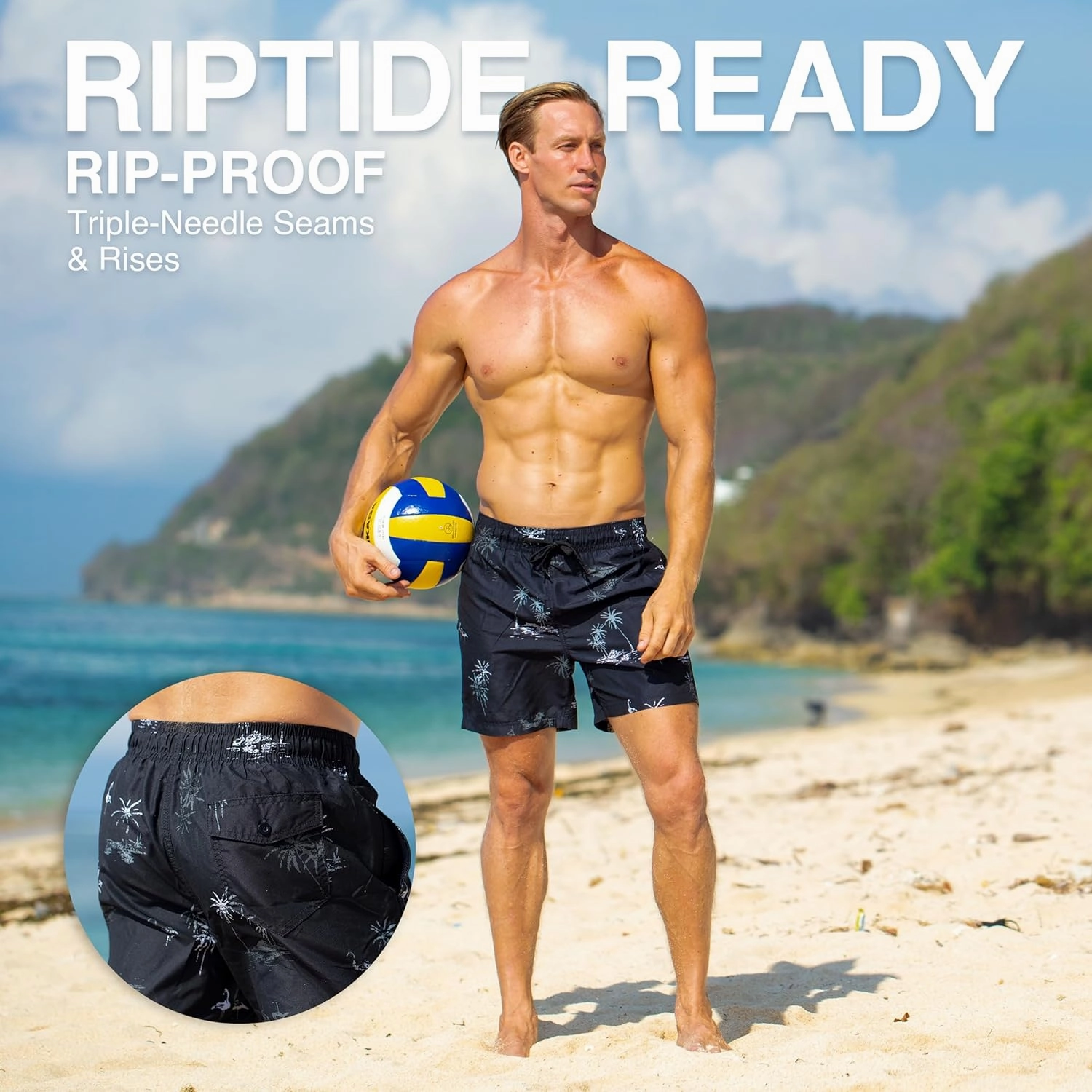 Kanu Surf Men's Wade Trunks Quick-Dry Swim Shorts, 5.5  9 Inch Inseam (Regular & Extended Sizes)