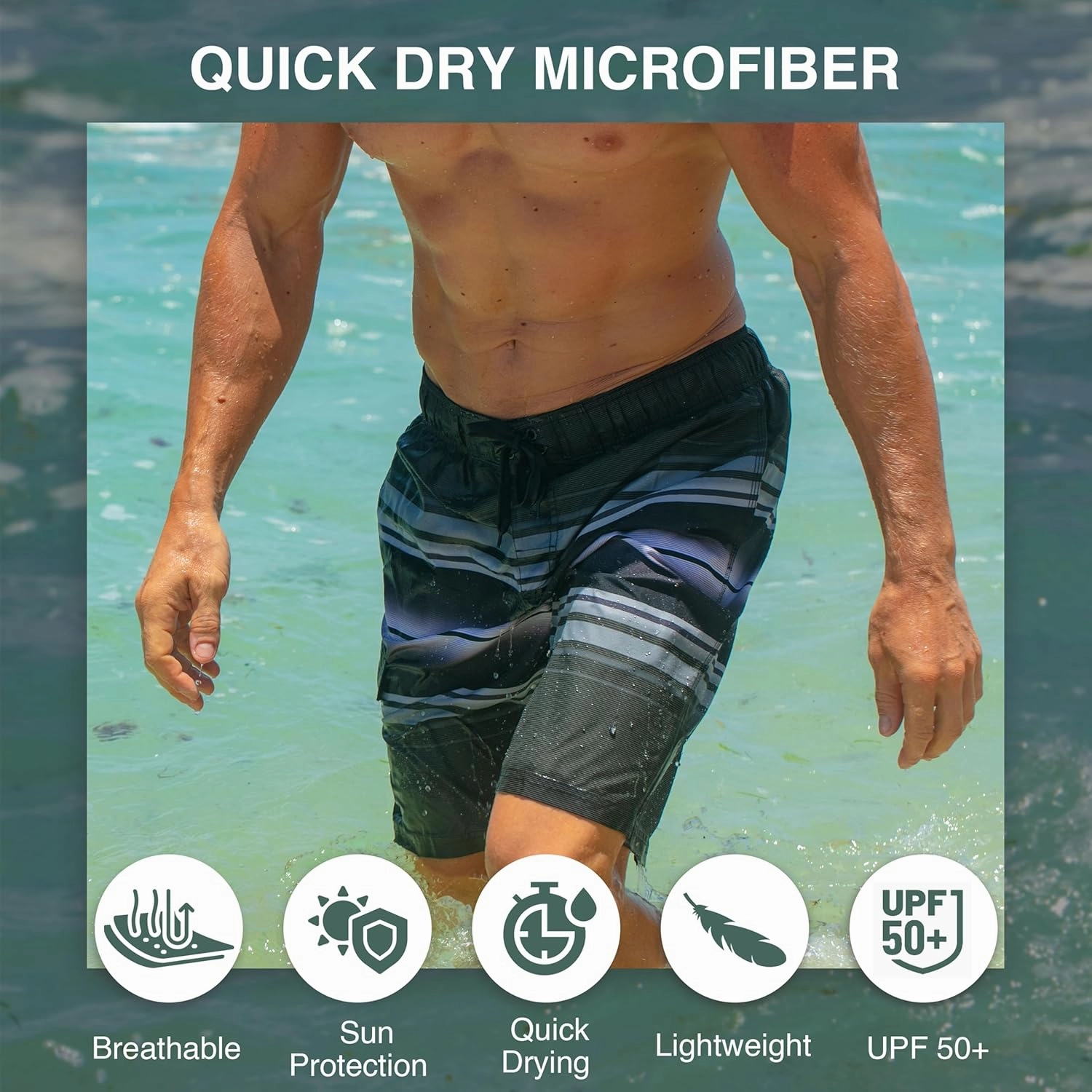 Kanu Surf Men's Wade Trunks Quick-Dry Swim Shorts, 5.5  9 Inch Inseam (Regular & Extended Sizes)