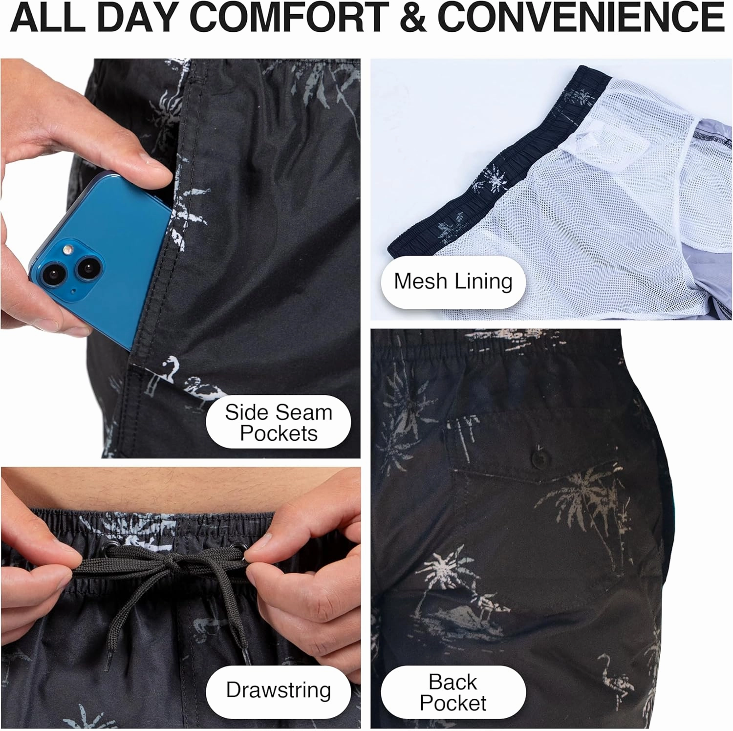 Kanu Surf Men's Wade Trunks Quick-Dry Swim Shorts, 5.5  9 Inch Inseam (Regular & Extended Sizes)