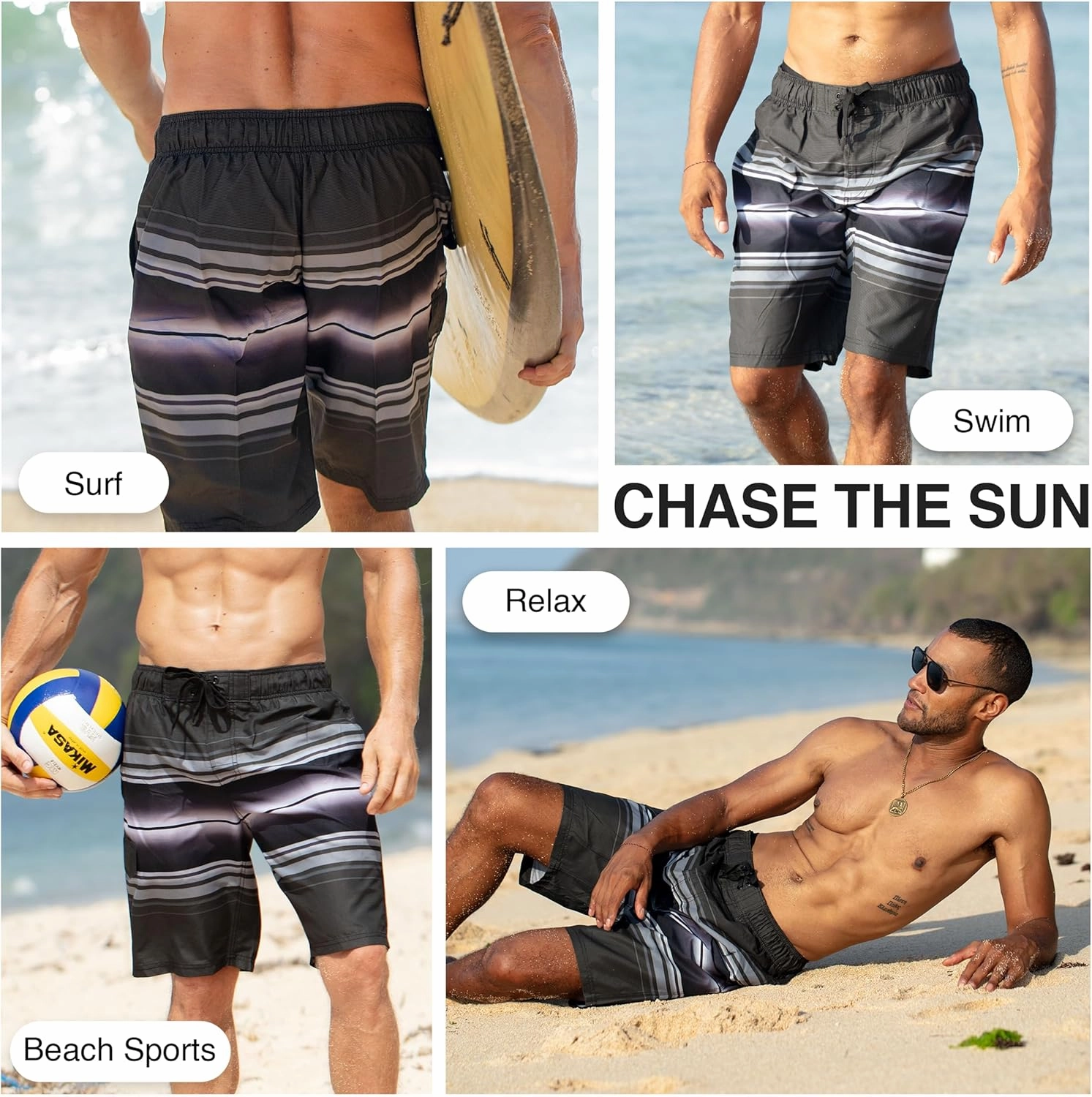 Kanu Surf Men's Wade Trunks Quick-Dry Swim Shorts, 5.5  9 Inch Inseam (Regular & Extended Sizes)