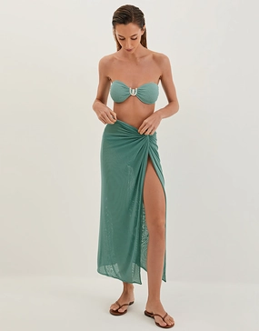 Karen Midi Skirt - Seaglass