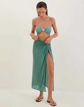Karen Midi Skirt - Seaglass