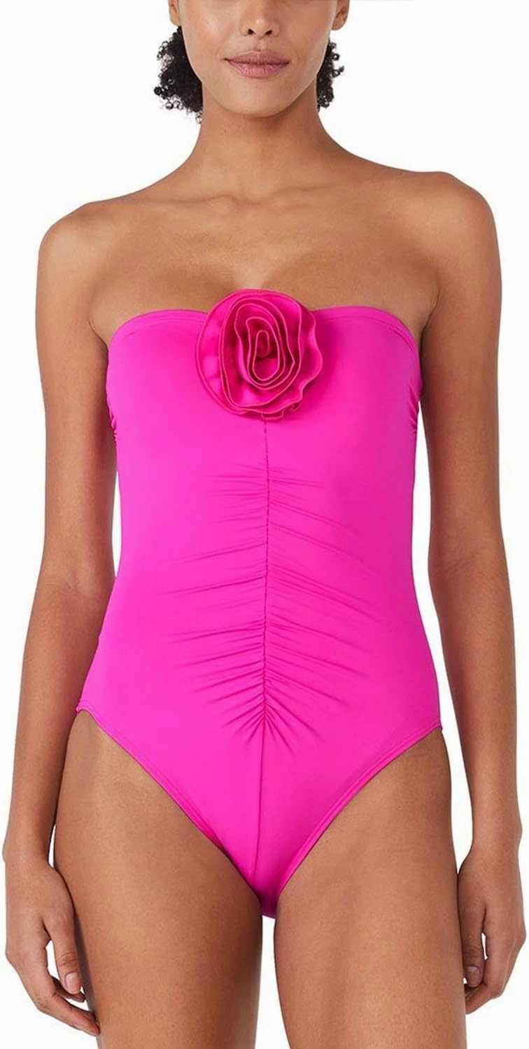 kate spade new york Women's Rosette Bandeau One Piece