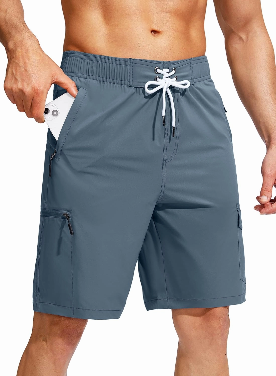 Kayrth Men's Swim Trunks Quick Dry Board Shorts with 5 Pockets Swimsuit Swimwear for Men - No Mesh Liner