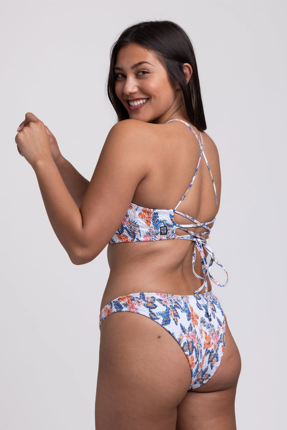 Kelia Smocked Bikini Bottom - Flora Tiki