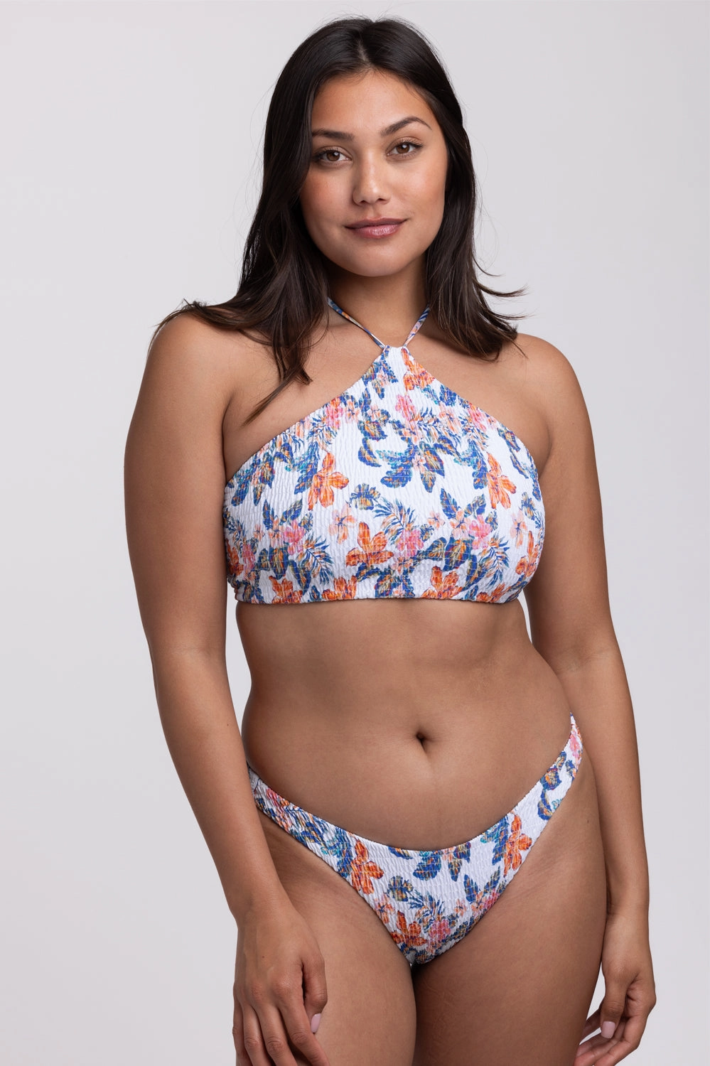 Kelia Smocked Bikini Bottom - Flora Tiki