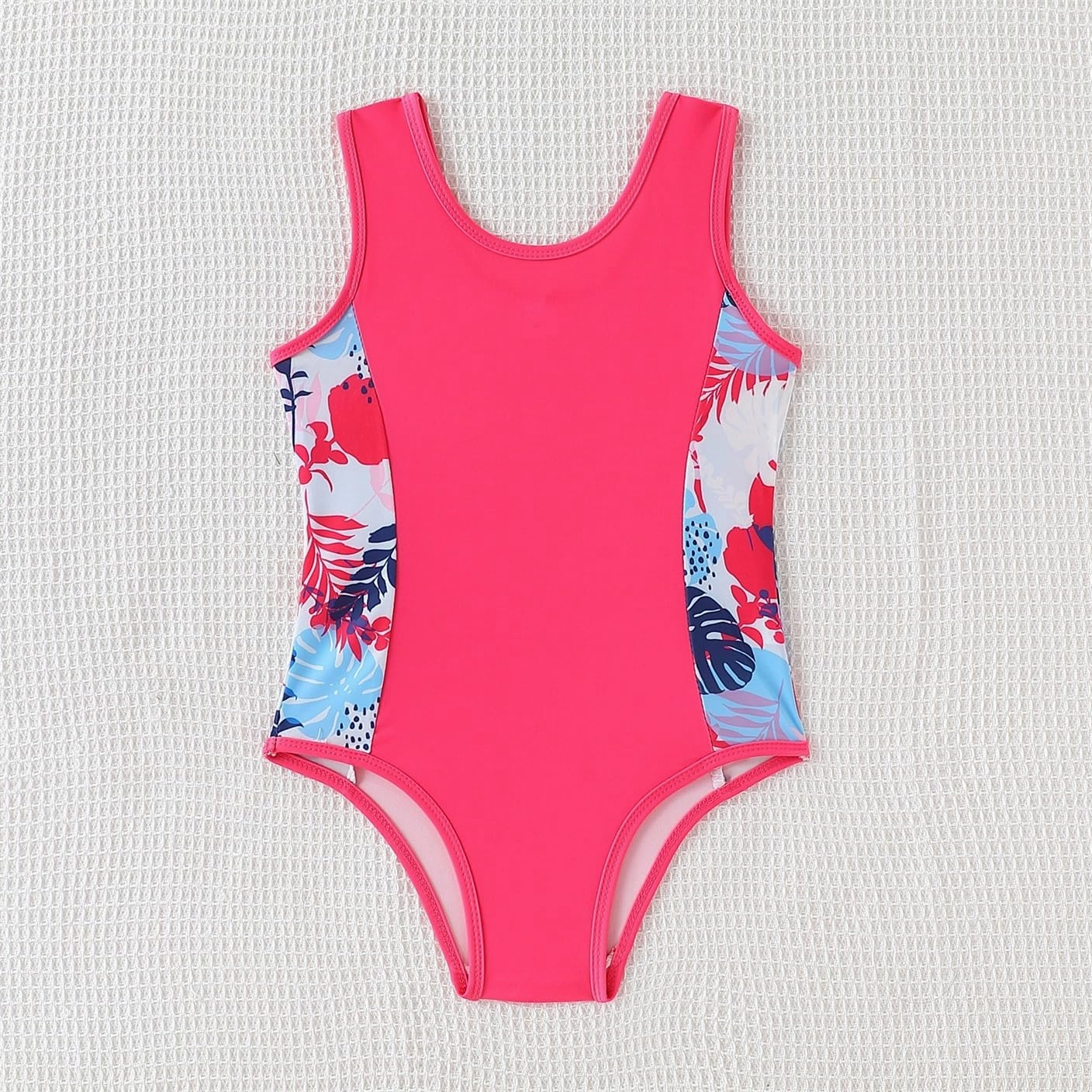 Kid Girl Swimsuit Bikini Set 2PC Bathing Suit for Girls, Tropical Girls' Full Coverage Swimwear Shorts Set