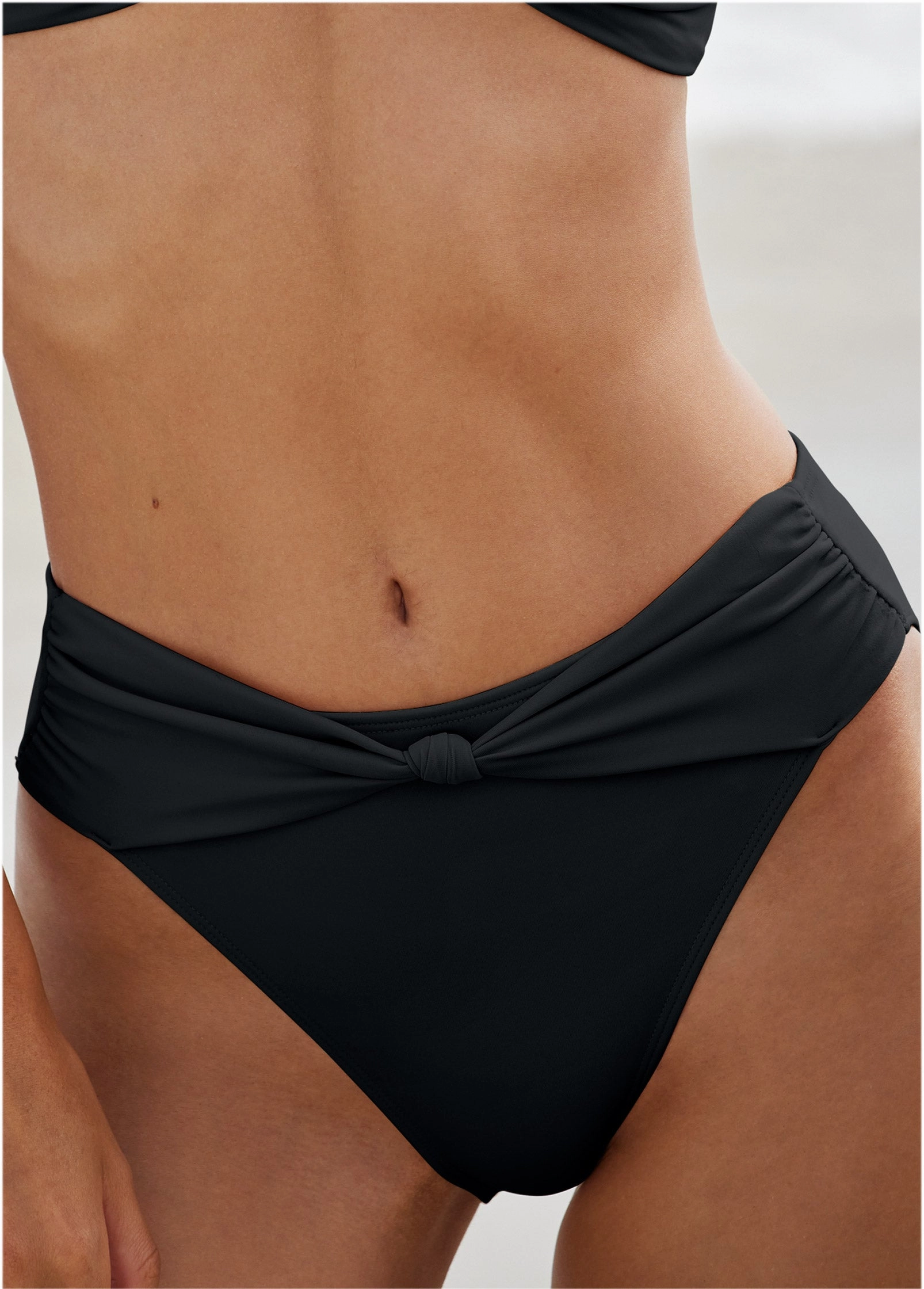 Knot Detail Midi Bottom - Black Beauty