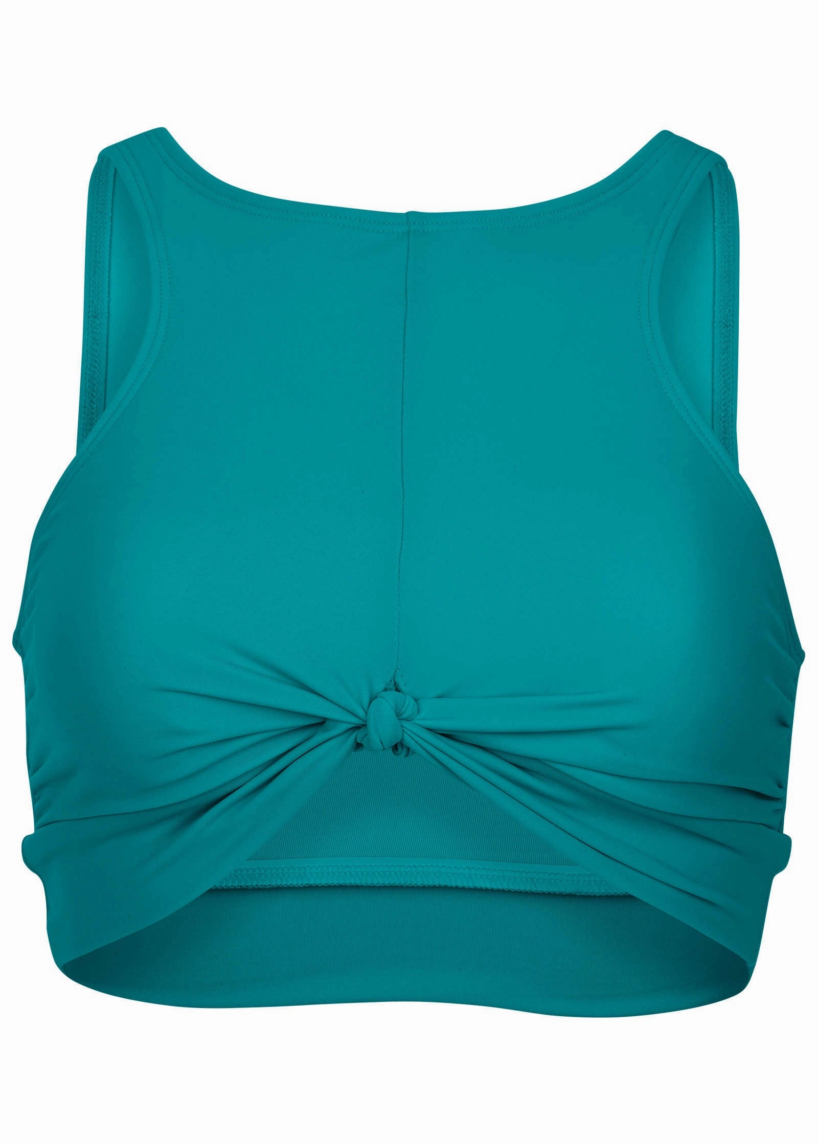 Knot High-Neck Top - Teal