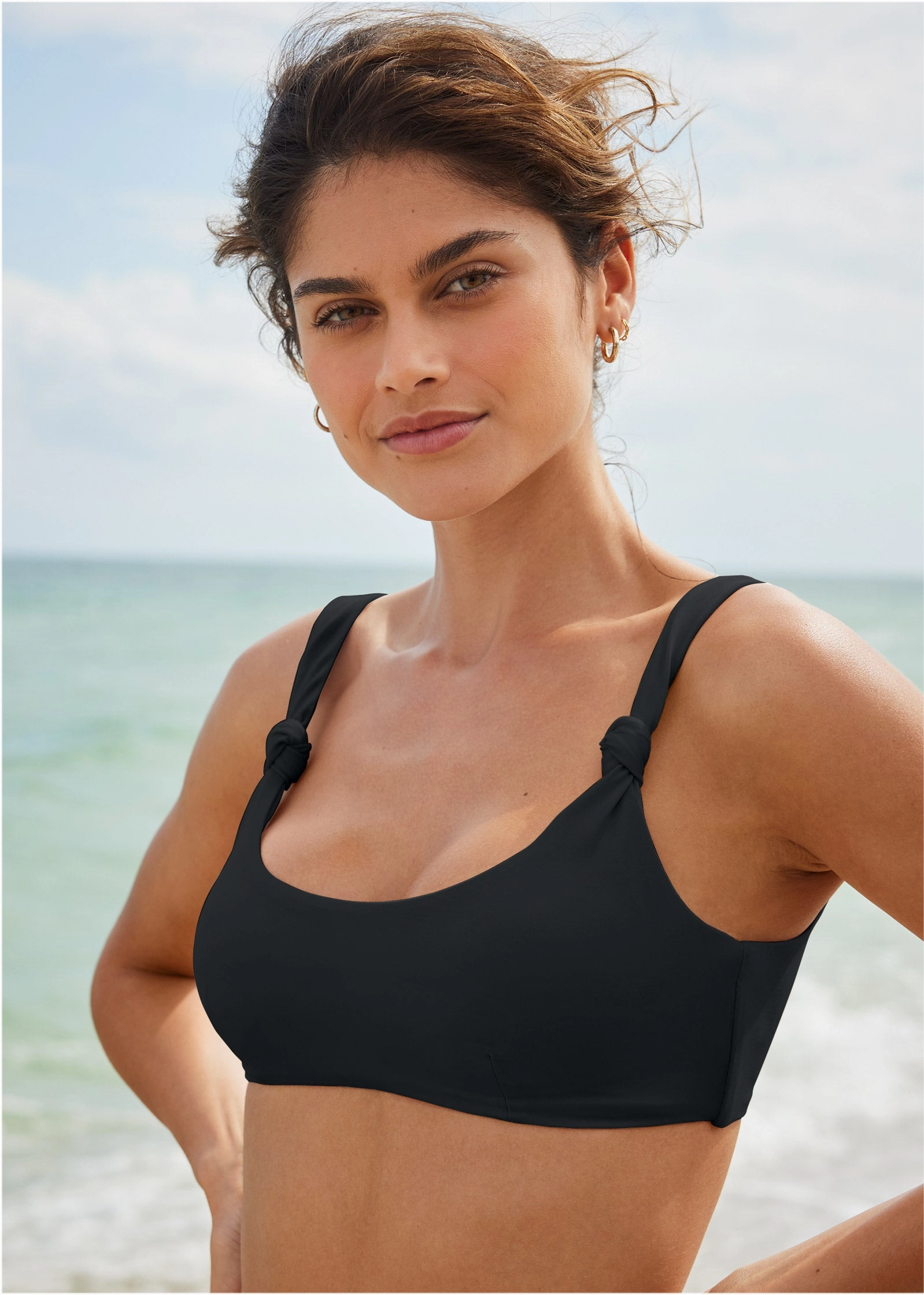 Knotted Sport Top - Black Beauty