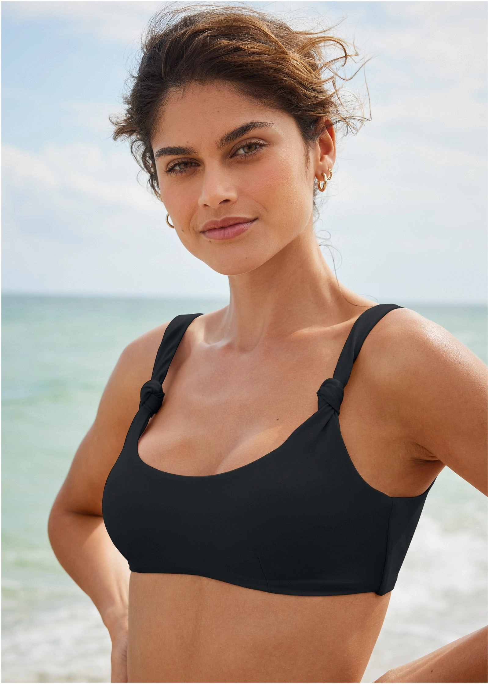 Knotted Sport Top - Black Beauty