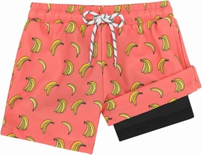 Komorebi Boys Swim Trunks with Compression Liner Swim Shorts Kids Quick Dry UPF 50  Bathing Suit Boys' Swimwear 8-16T