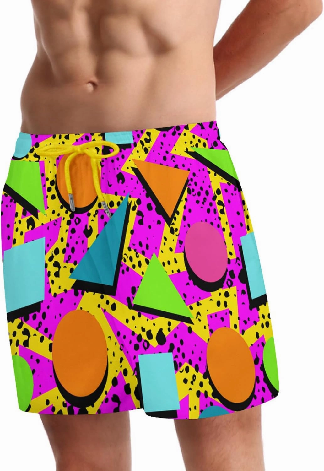 KSLIDS Mens Swim Trunks with Compression Liner 2-in-1 Swimming Shorts 5 inch Inseam Quick Dry Beach Board Shorts