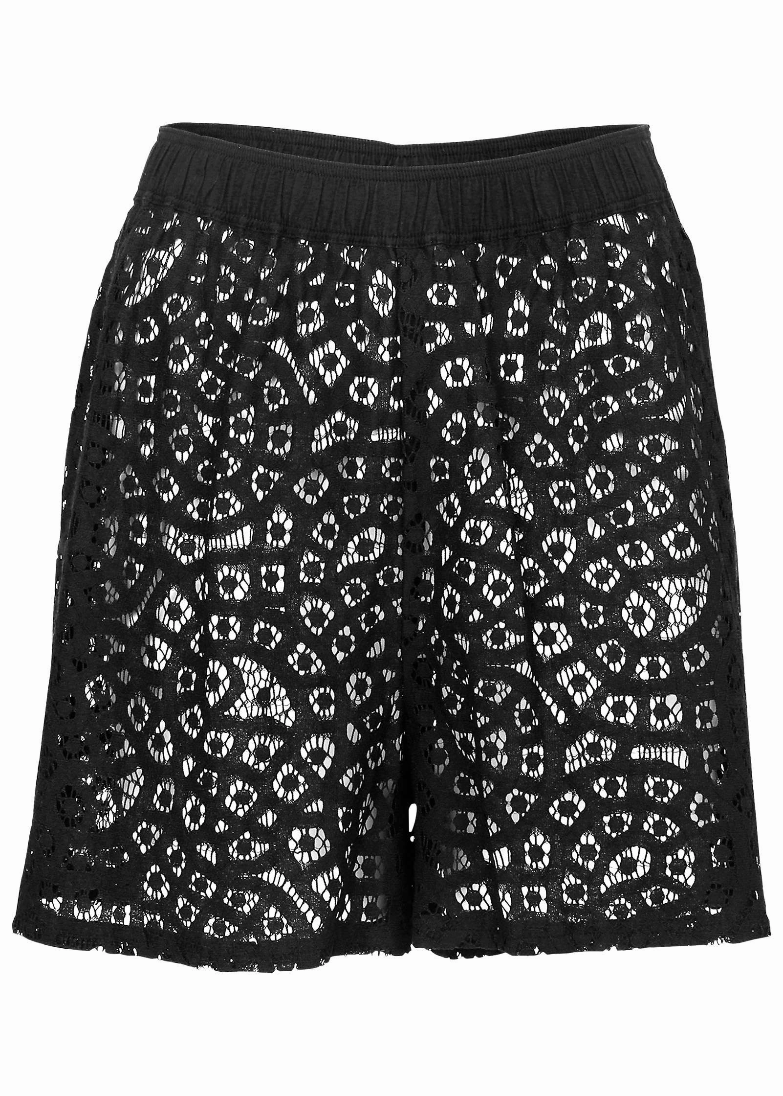 Lace Cover-Up Short - Black